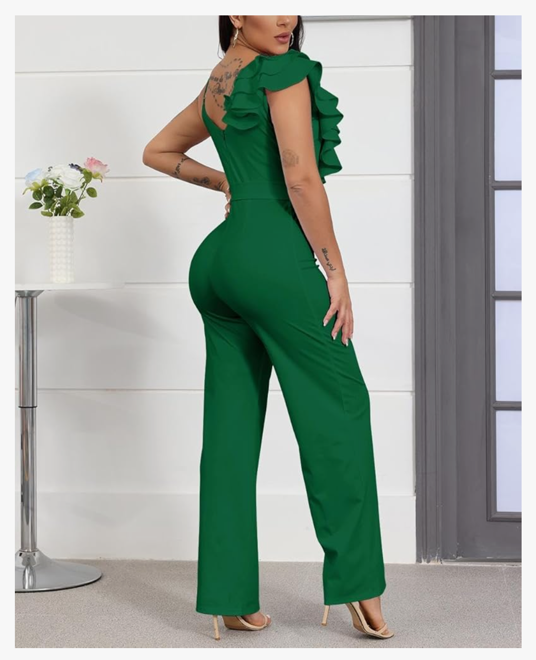 Women Side Ruffle Jumpsuit