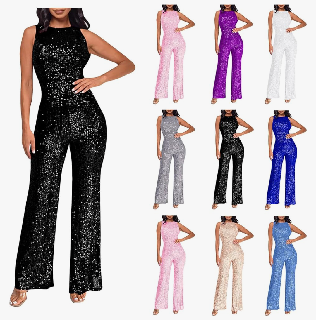 Women Sequin Bodycon Jumpsuit