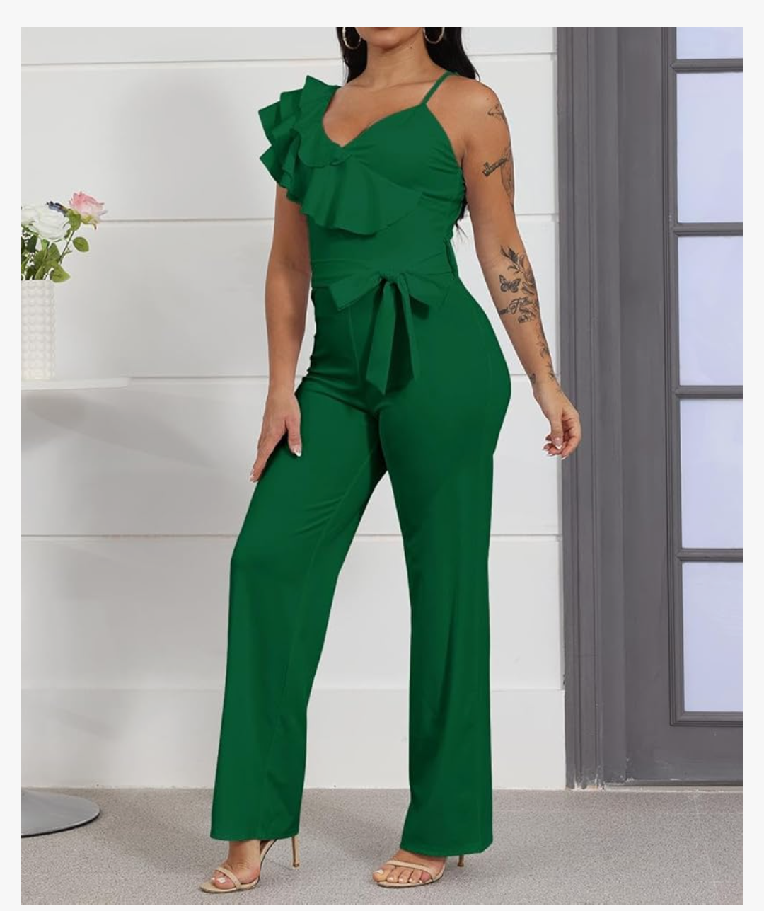 Women Side Ruffle Jumpsuit