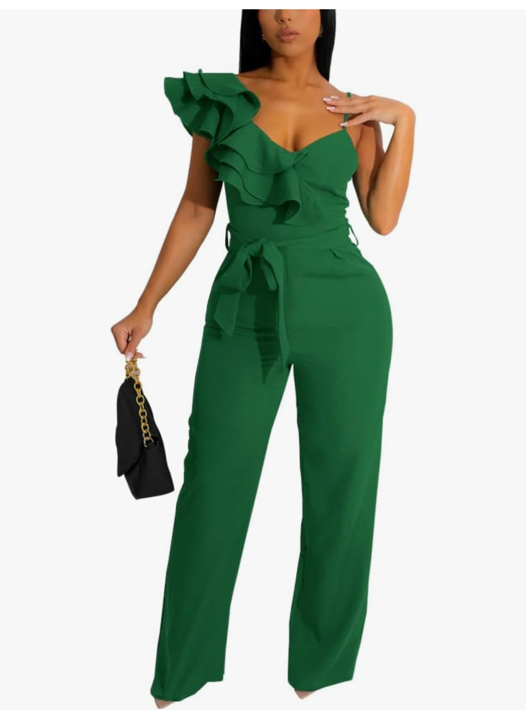 Women Side Ruffle Jumpsuit