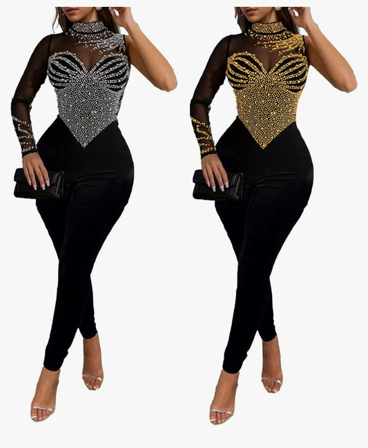 BLK/Gold Bodycon Jumper